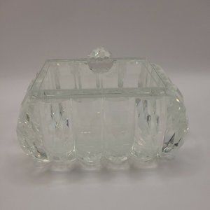 SORELLE Handcrafted Crystal Trinket Jewelery Box Beautiful, heavy lead *read